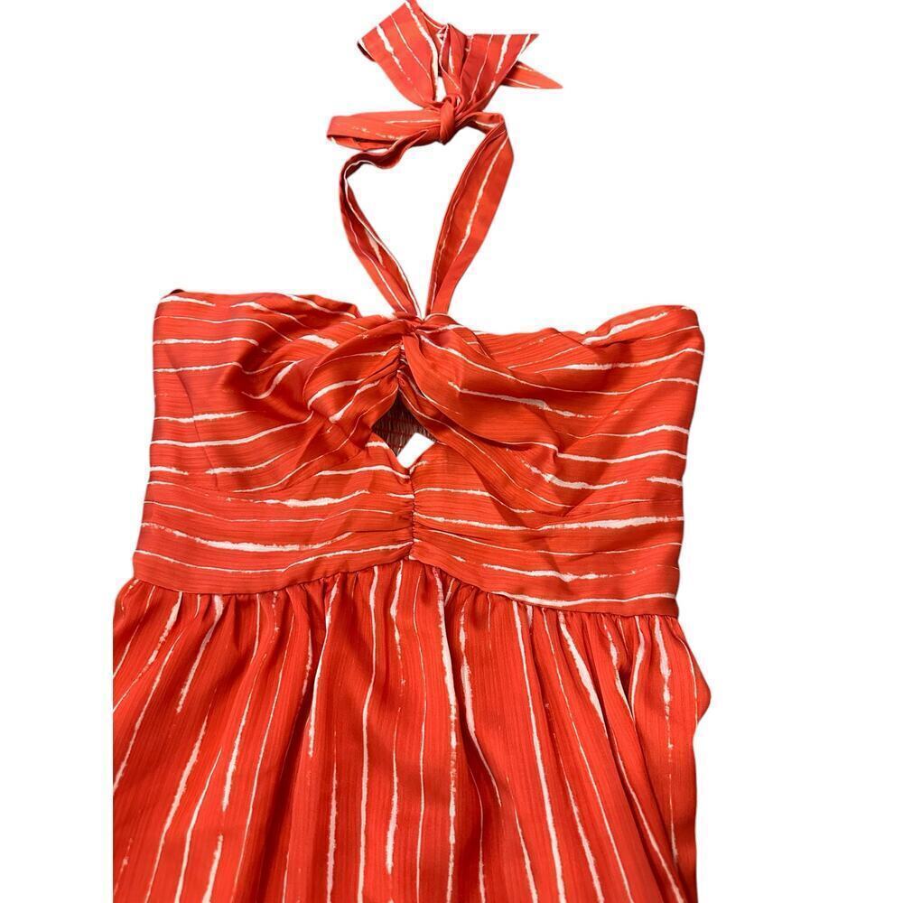 Sachin & Babi Reid Halterneck Midi Dress – Striped Georgette – Size 6 NWT - Picture 5 of 9
